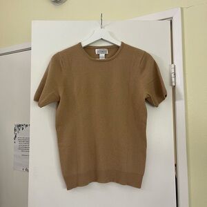 Vintage Sutton Studio for Bloomingdale's 100% Cashmere Short Sleeve Sweater
